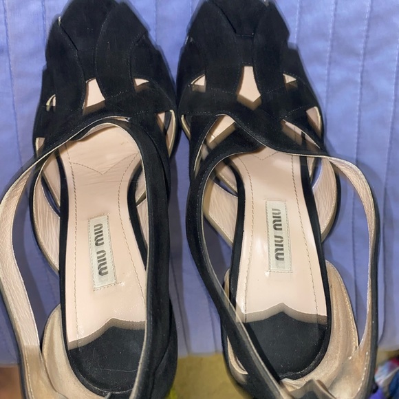 Miu Miu Black High Heel Sandals - Picture 6 of 6